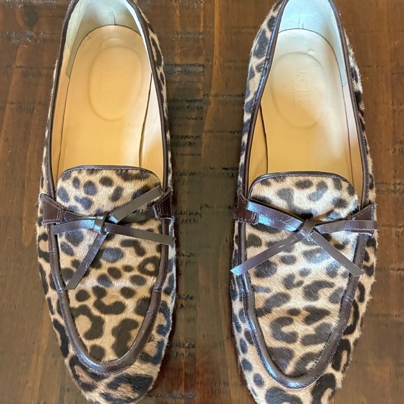 J. Crew Leopard Print Loafers in Brown and Black - Picture 3 of 4